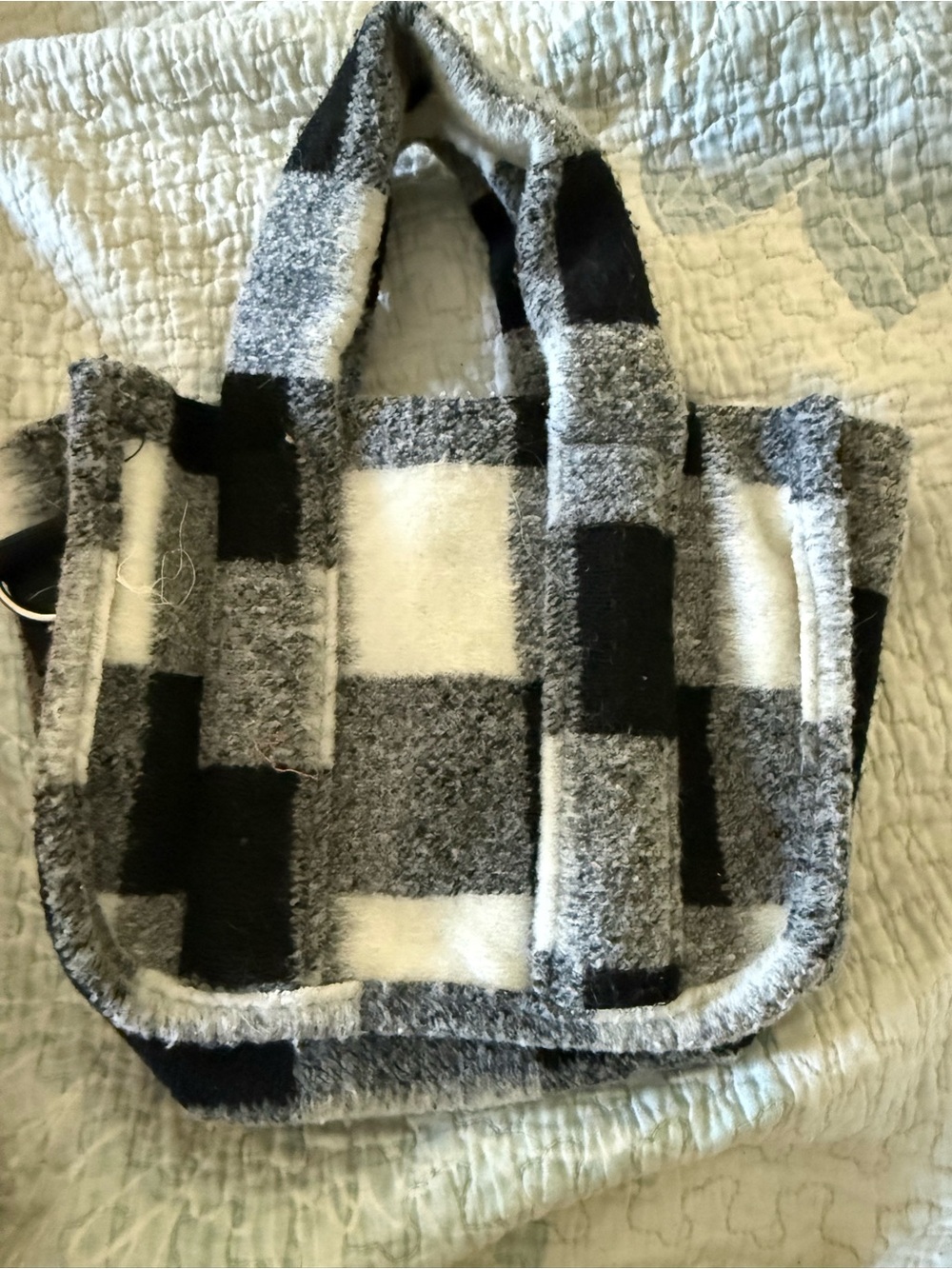 Target Black, Gray & White Checkered Kids Tote